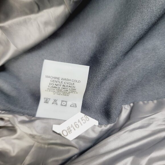 Anorak Women's Gray Black Camouflage Dual Pocket Puffer Blazer Jacket Size XL - Picture 7 of 8